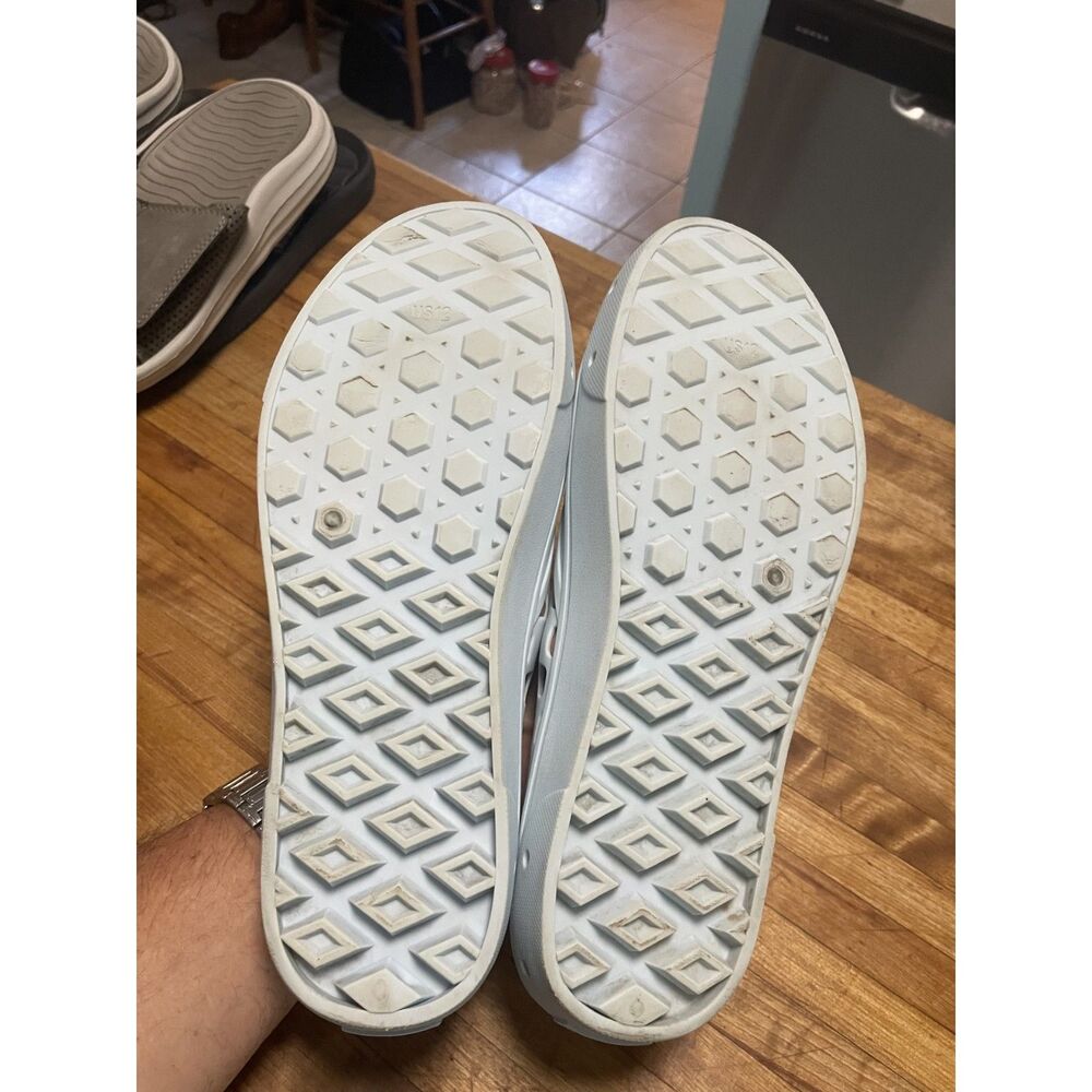 Vans light blue plastic clog shoes size 11